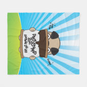 Pug Camp 2020 S'more Design Fleece Deken (Voorkant (Horizontaal))