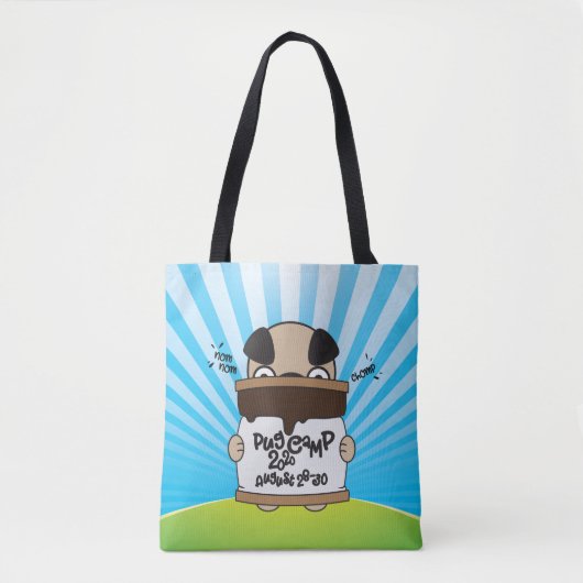 Pug Camp 2020 S'more Design Tote Bag (Voorkant)