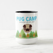 Pug Camp Coffee Tea Mok (Midden)