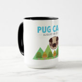Pug Camp Coffee Tea Mok (Voorkant links)