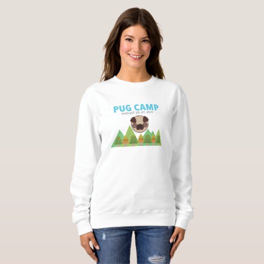 Pug Camp Women's Sweatshirt (Voorkant volledig)