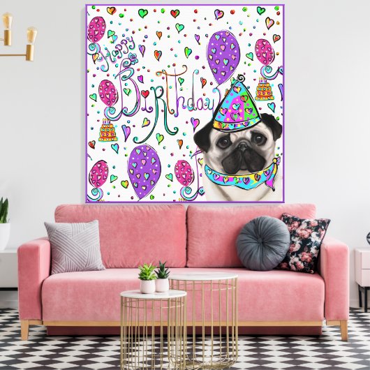 PUG CANVAS AFDRUK (Insitu (Woonkamer))