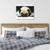 Pug Canvas Afdruk (Insitu (Slaapkamer))