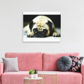 Pug Canvas Afdruk (Insitu (Woonkamer))