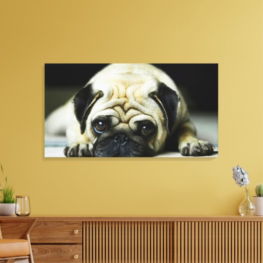 Pug Canvas Afdruk (Insitu (Woonkamer))