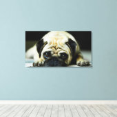 Pug Canvas Afdruk (Insitu (Houten vloer))