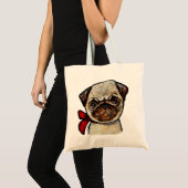 Pug canvas tas Leuke pug pug van de (Voorkant (product))