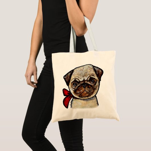 Pug canvas tas Leuke pug pug van de (Voorkant (product))