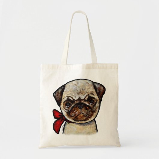 Pug canvas tas Leuke pug pug van de (Voorkant)
