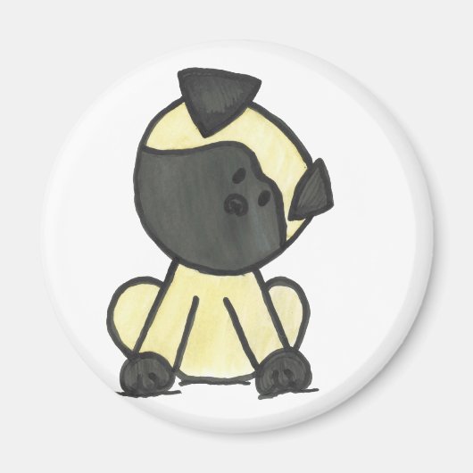 Pug cartoon magneet (Voorkant)