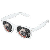 Pug Cartoon Retro Zonnebril (Gekanteld)