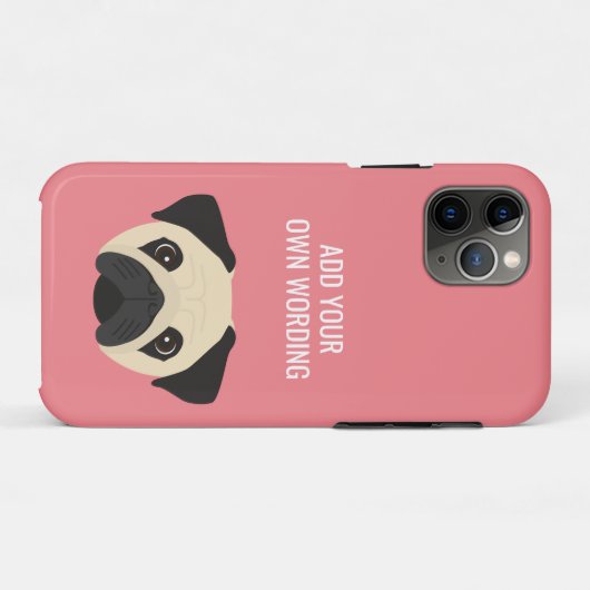 Pug Case-Mate iPhone Case (Achterkant (horizontaal))