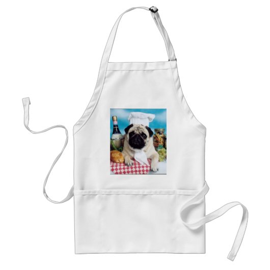 Pug Chef Apron Standaard Schort (Voorkant)