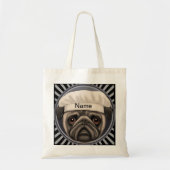 Pug Chef Boodschaptentas Tote Bag (Voorkant)