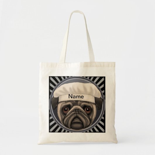 Pug Chef Boodschaptentas Tote Bag (Voorkant)
