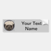 Pug Chef Bumpersticker (Voorkant)