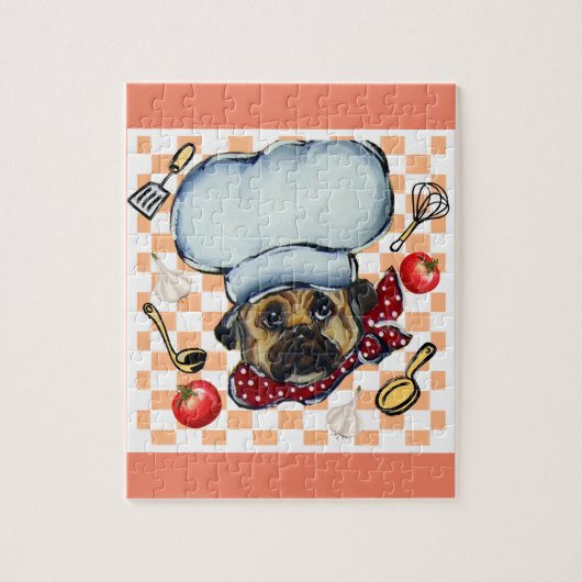 Pug Chef Legpuzzel (Verticaal)