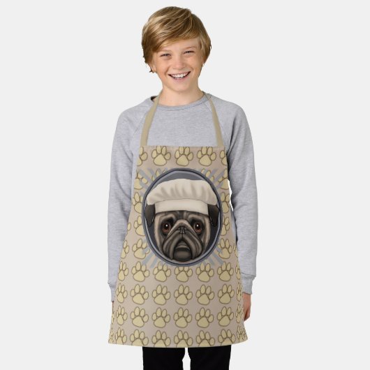 Pug Chef Schort (Gedragen)