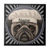 Pug Chef Tegeltje (Voorkant)