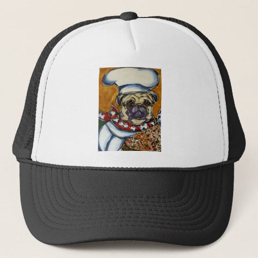 Pug Chef Trucker Pet (Voorkant)