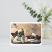 Pug Cherubs Geïnspireerd door Raphael Briefkaart (Staand voorkant)