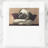 Pug Cherubs Geïnspireerd door Raphael Rechthoekige Sticker (Tas)