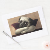 Pug Cherubs Geïnspireerd door Raphael Rechthoekige Sticker (Envelop)