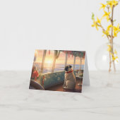 Pug Christmas Cruise: Pawsome Holiday Delight Kaart (Gele Bloem)