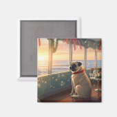 Pug Christmas Cruise: Pawsome Holiday Delight Magneet (Voorkant / Achterkant)