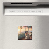 Pug Christmas Cruise: Pawsome Holiday Delight Magneet (Insitu (Vaatwasser))