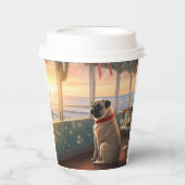 Pug Christmas Cruise: Pawsome Holiday Delight Papieren Bekers (Voorkant)