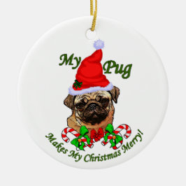 Pug Christmas Gifts Ornament