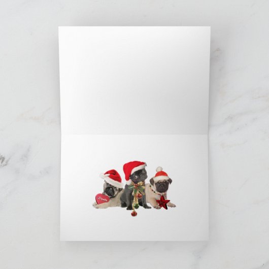 Pug Christmas Kaarten (Binnen)