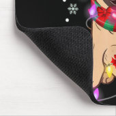 Pug Christmas Tree Lights Santa Dog Xmas Boys Pugm Muismat (Hoek)