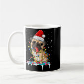 Pug Christmas Tree Lights Santa Dog Xmas  Koffiemok (Links)