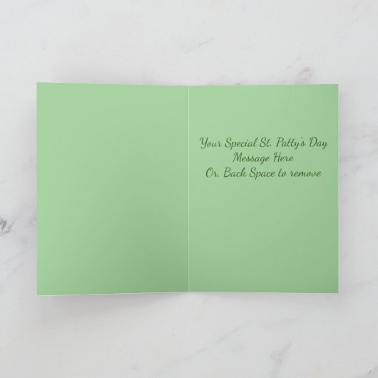 Pug Chug Dog St. Patrick's Day Kaart (Binnen)