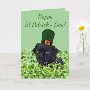 Pug Chug Dog St. Patrick's Day Kaart