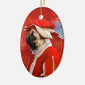 Pug Civil War Soldaat Ornament (Links)