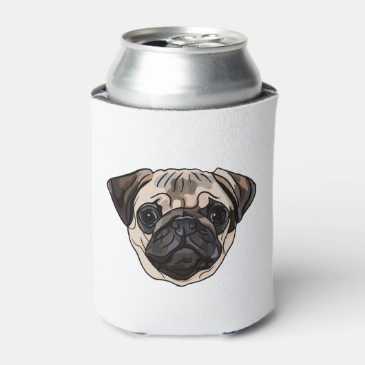 Pug Classic T-Shirt Blikjeskoeler (Blikje Voorkant)