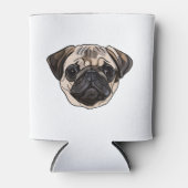 Pug Classic T-Shirt Blikjeskoeler (Voorkant)
