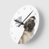 Pug Clock Ronde Klok (Hoek)