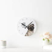 Pug Clock Ronde Klok (Huis)