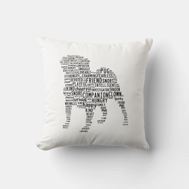 Pug Cloud Pillow Kussen (Voorkant)