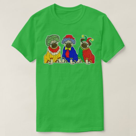 Pug Clown, Funny Dog Lover For Men Women Kids T-shirt (Design voorkant)