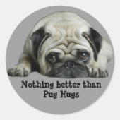 Pug Clown Op Hart Sticker (Voorkant)