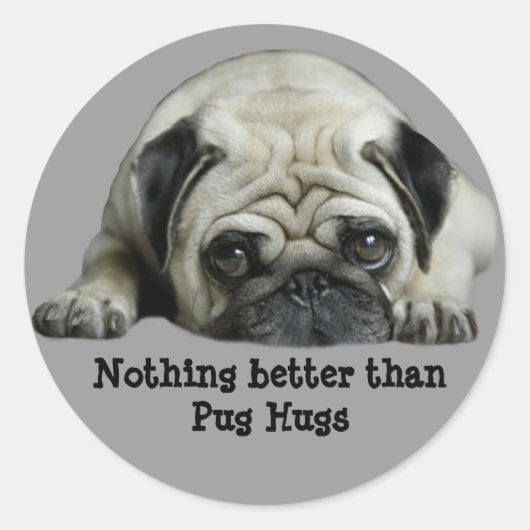 Pug Clown Op Hart Sticker (Voorkant)
