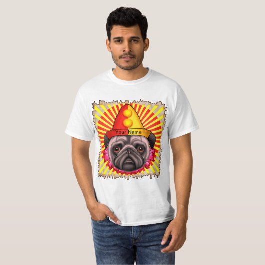 Pug Clown T-shirt (Voorkant volledig)