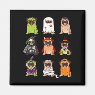 Pug Collectie Happy Pugoween Halloween Spooky Cos Magneet