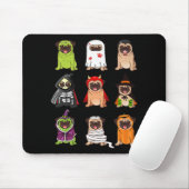 Pug Collectie Happy Pugoween Halloween Spooky Cos Muismat (Met muis)
