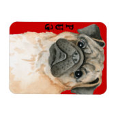 Pug Color Block Magneet (Horizontaal)